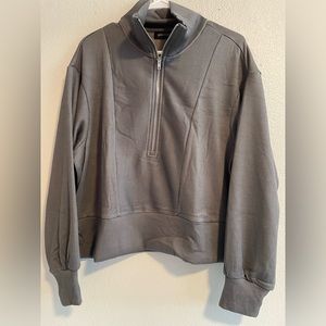 NWT Charcoal Quarter Zip Sweater